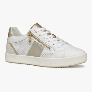 Geox White and Gold Women's Sneakers